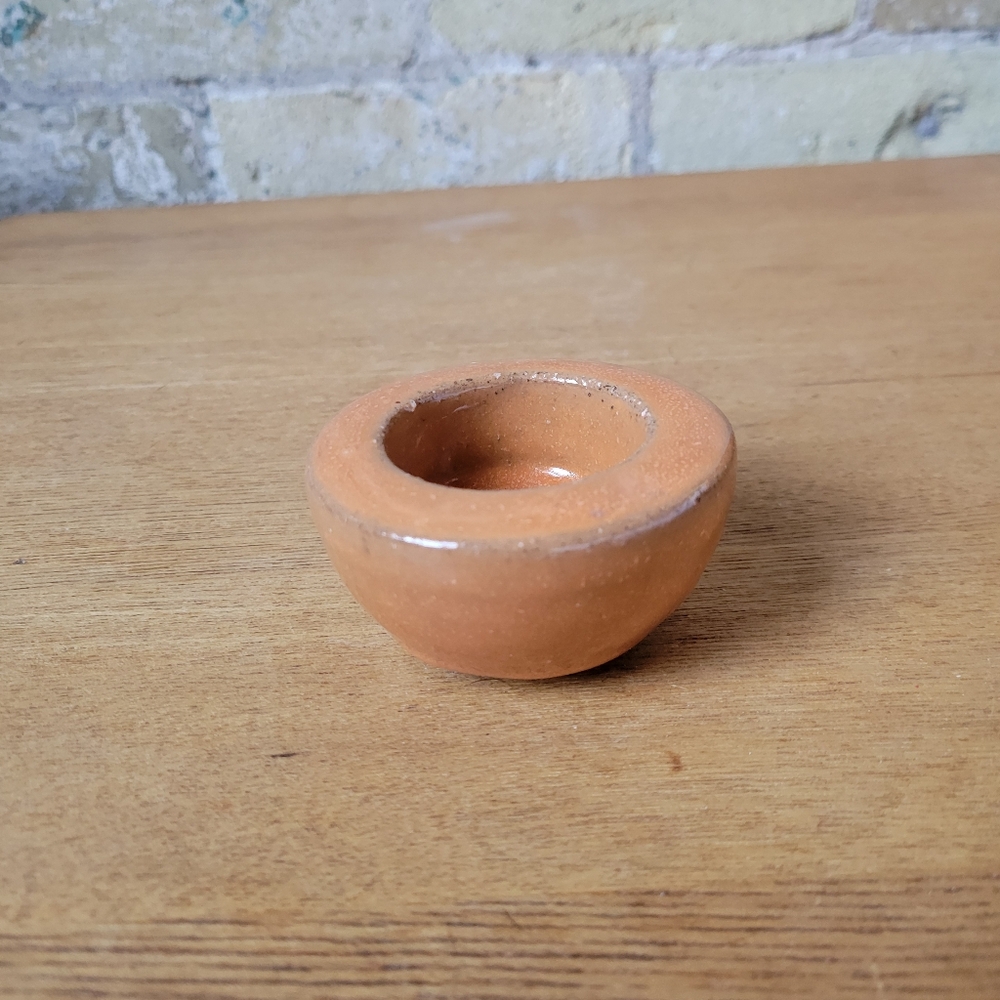Stoneware Ceramic Orange Tea Light Holder